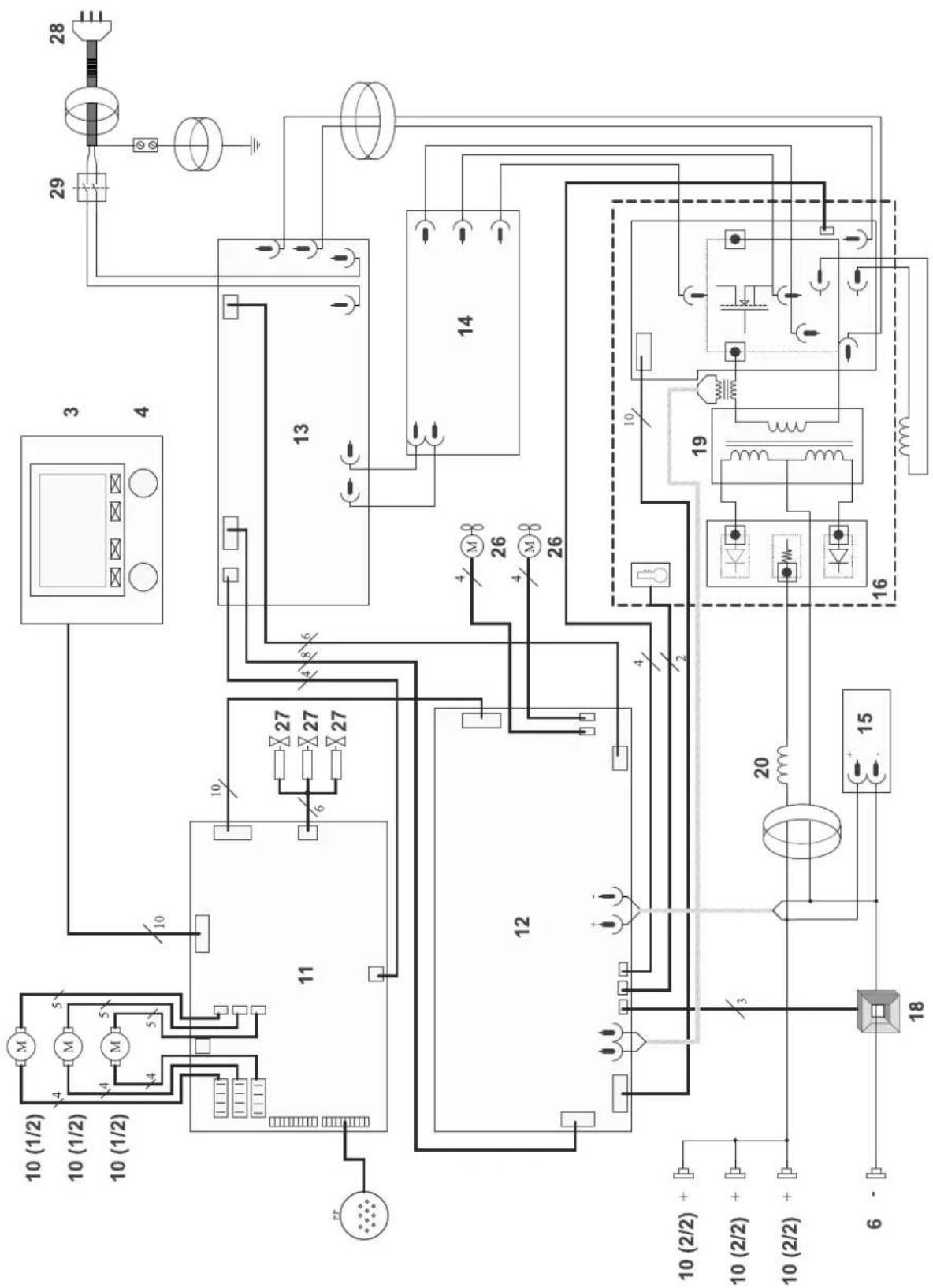 GYS Autopulse 220M1 - CIRCUIT DIAGRAM / SCHALTPLAN / DIAGRAMA ELECTRICO / 3JIEKTPNUECKAR CXEMA / ELEKTRISCHE SCHEMA / SCEMA ELETTRICO - 3