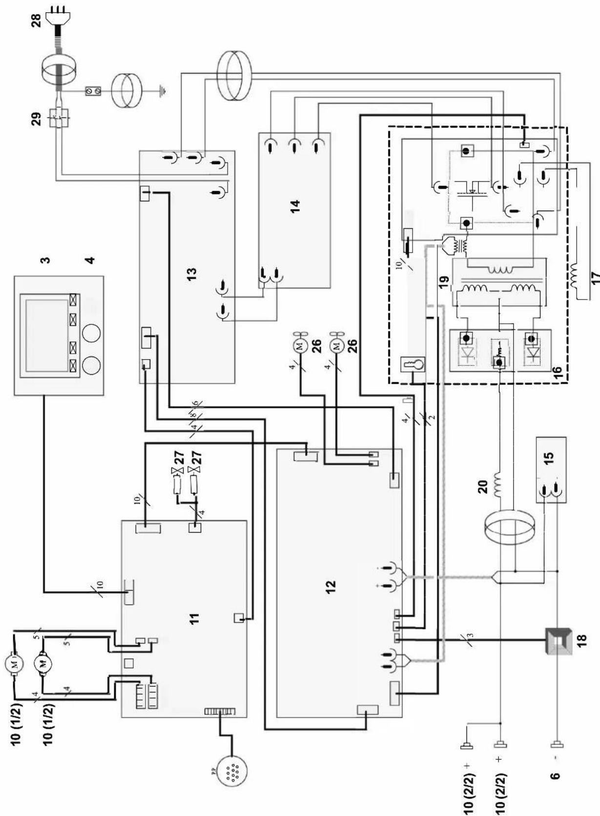 GYS Autopulse 220M1 - CIRCUIT DIAGRAM / SCHALTPLAN / DIAGRAMA ELECTRICO / 3JIEKTPNUECKAR CXEMA / ELEKTRISCHE SCHEMA / SCEMA ELETTRICO - 2
