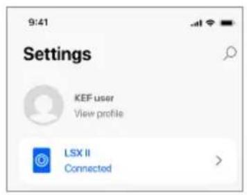 KEF LSX II - « Speaker Info » (informations sur l'enceinte) - 1