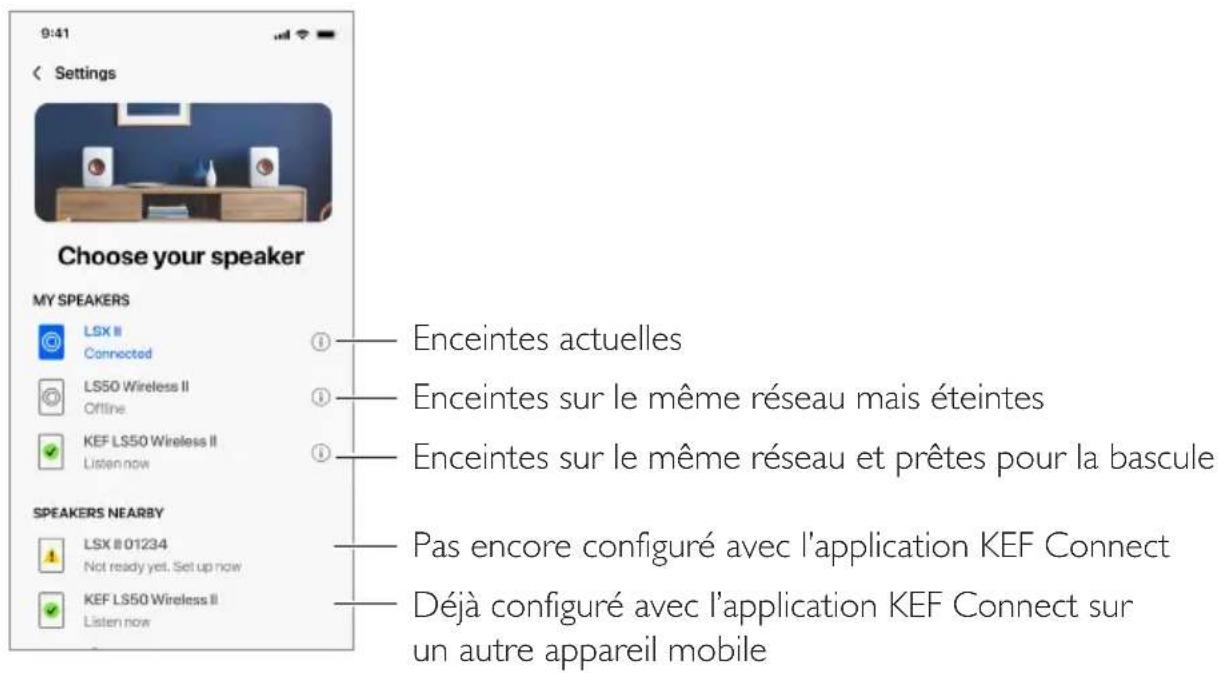 KEF LSX II - « My Speaker » et « Speakers Nearby » (mon enceinte et enceintes à proximité) - 2