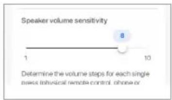 KEF LSX II - « Speaker Volume Sensitivity » (sensibilité du volume de l'enceinte) - 1