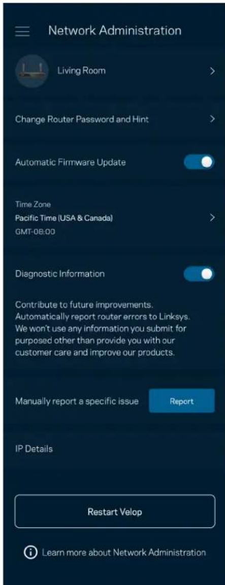 LINKSYS Hydra 6 - Administrarea reftelei - 1