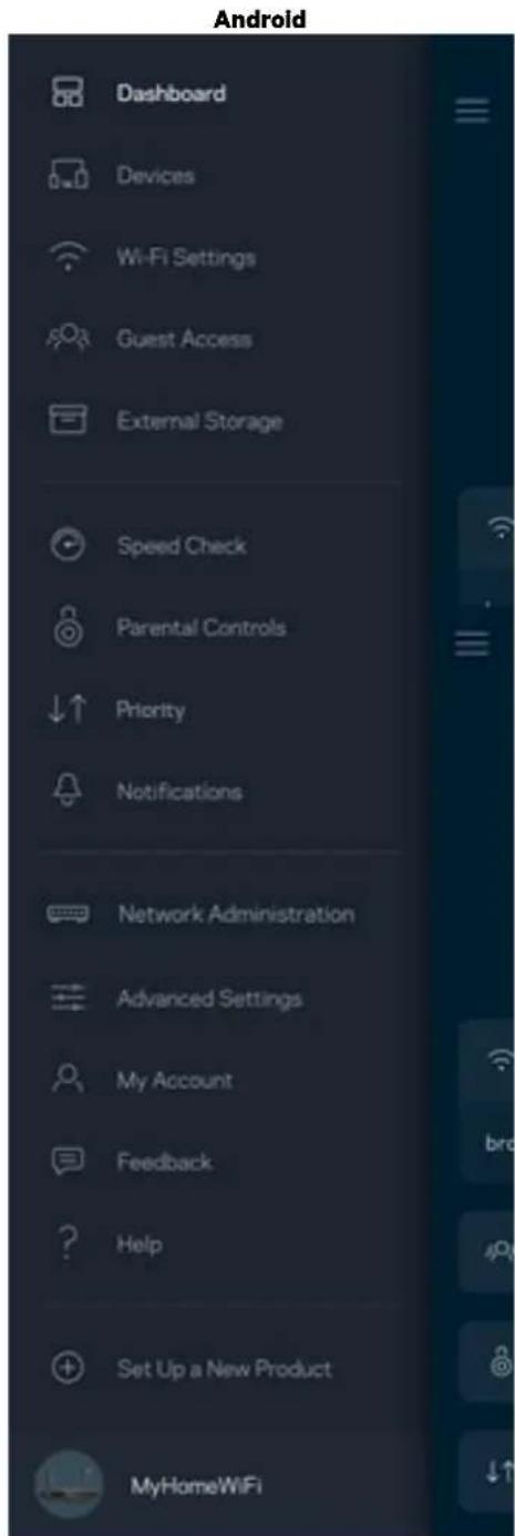 LINKSYS Hydra 6 - Navigation Menu - 2