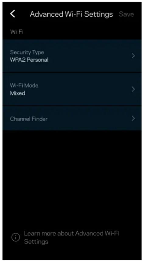 LINKSYS Hydra 6 - Advanced Wi-Fi Settings - 1