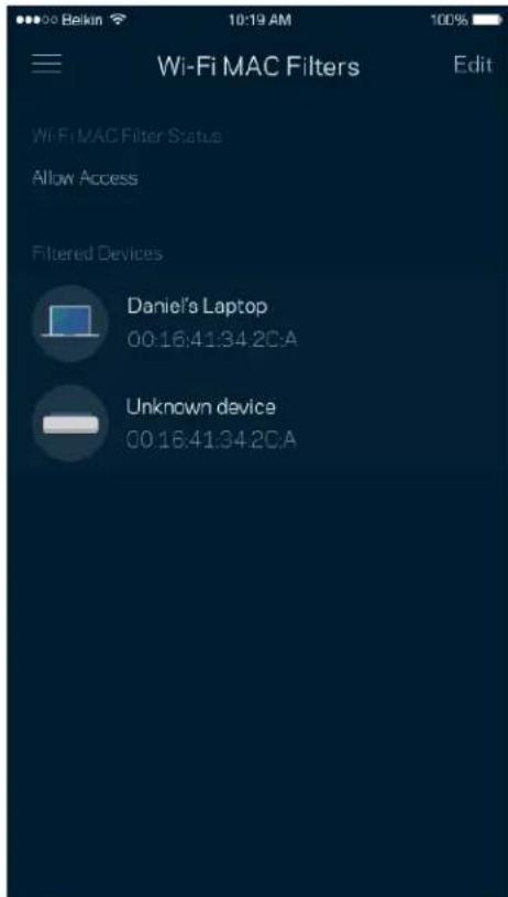 LINKSYS Hydra 6 - Wi-Fi MAC Filters - 1