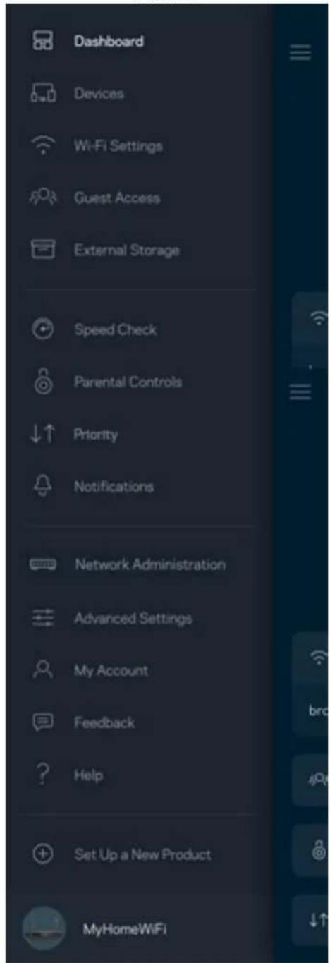 LINKSYS Hydra 6 - Menu de navigation - 2