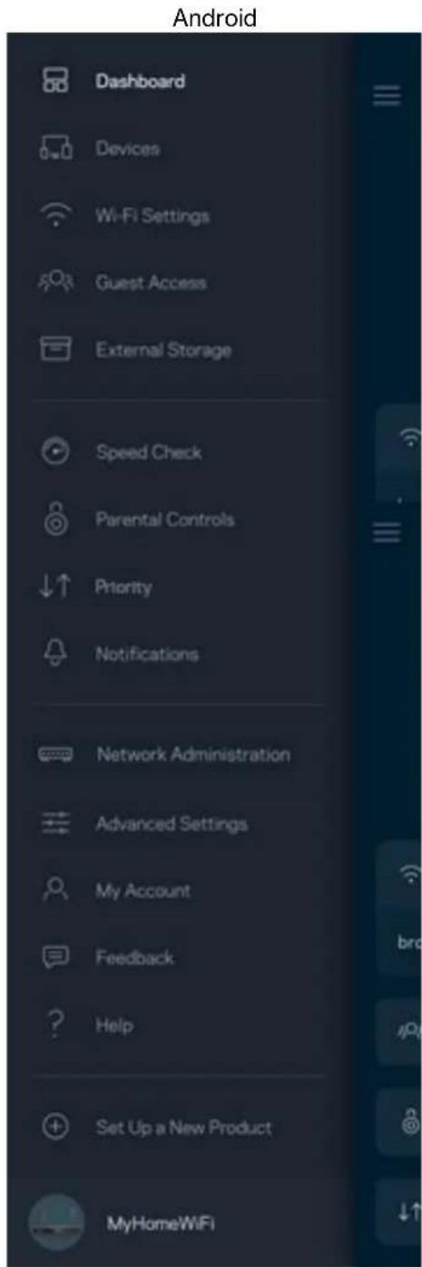 LINKSYS Hydra 6 - Menu de navegacao - 2