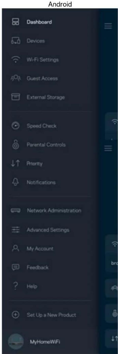 LINKSYS Hydra 6 - Menu de navigation - 2