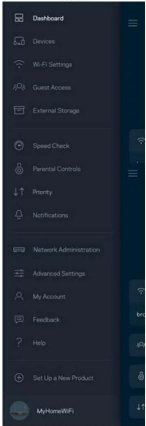 LINKSYS Hydra 6 - Menu di navigazione - 2