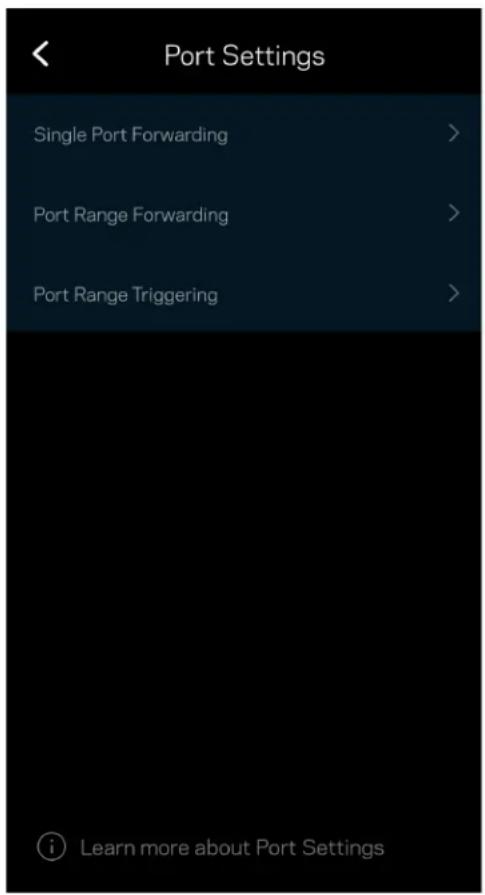 LINKSYS Hydra 6 - Portinnstillinger - 1