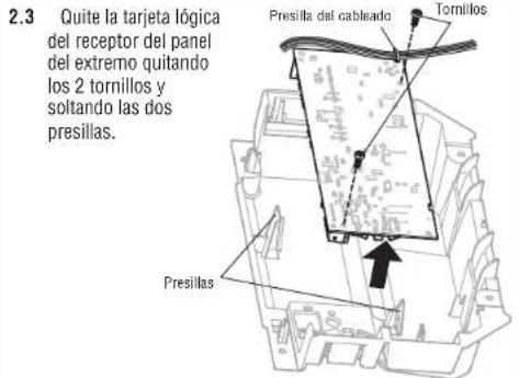 LIFT-MASTER 050DCTBLKMC - Quitar la tarjeta lqica del receptor - 6