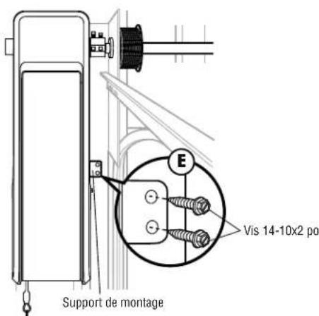 LIFT-MASTER 041D8615 - Suivre ces étapes pour les embases de butée qui doivent être installées en utilisant une clé à fourche. - 1