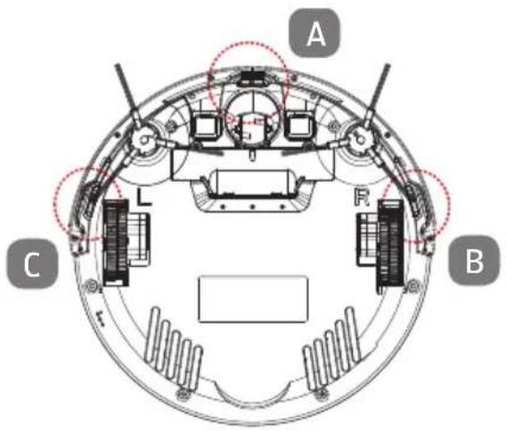 MEDION MD 10065 - Capteurs de l'aspirateur robot - 1