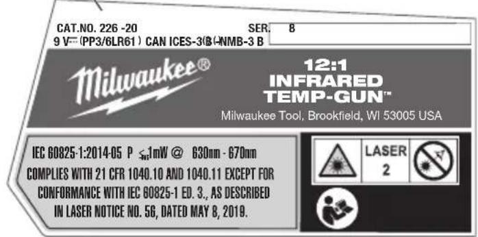 MILWAUKEE Infrared TempGun 226820NST - Configuración del seguro del gatillo - 2