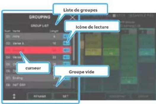 ROLAND FANTOM06 - Sélectionnéz le groupement [E5]. - 1