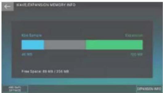 ROLAND FANTOM06 - ÉCRAN D'INFORMATION WAVE/EXTENSION MEMORY - 1