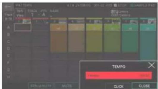 ROLAND FANTOM06 - Appuyez sur le bouton [TEMPO]. - 2