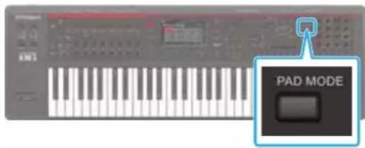 ROLAND FANTOM06 - Appuyez sur le bouton PAD [NOTE]. - 1
