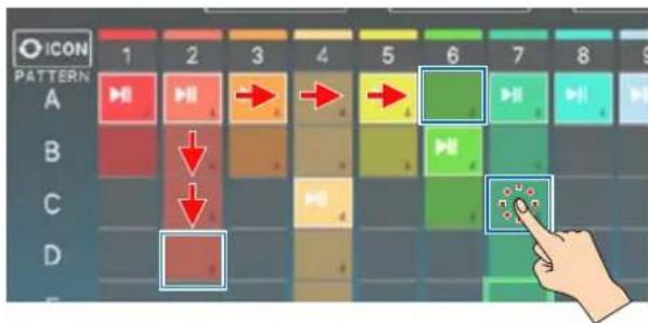 ROLAND FANTOM06 - Sélectionné les patterns pour lesquels vous souhaitez executer une fonction. - 1