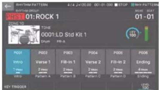 ROLAND FANTOM06 - Lecture de patterns de rythme (Rhythm Pattern) - 1