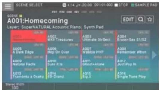 A001:Homecoming Layer: SuperNATURAL Acoustic Piano; Synth Pad EDIT A002 MKB Treasures A003 Ultimate StrSect A004 Brass+Sex 51/52 A005 Remember When A006 Just Pop In A007 Rubble HYP A008 A009 Natural Facts A010 Sure It Is A011 Ghost+Alone A012 Tramonto a Osaka A013 65-Grand A014 Big X A015 Single Tone Play