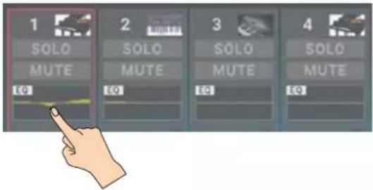 1 SOLO MUTE EQ 2 SOLO MUTE EQ 3 SOLO MUTE EQ 4 SOLO MUTE EQ