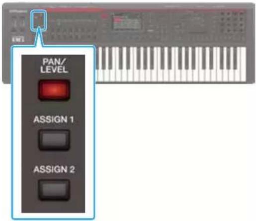 ROLAND FANTOM08 - Appuyez sur un bouton FUNCTION SELECT pour sélectionner le paramètre que vous souhaitez utiliser. - 1