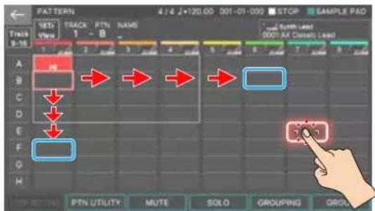 ROLAND FANTOM08 - Effectuez des réglages DE PISTE/MOTIF. - 3
