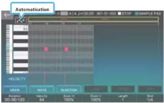 Automatisation VELOCITY DREAM MOV5 DURATION Duration 00-00-120 Velocity 54 Slope H 100% Slope V 100% Length 1 Grid 1/4