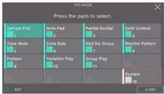 ROLAND FANTOM08 - Appuyez sur le bouton PAD [NOTE]. - 2