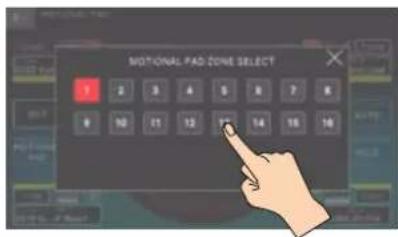 MOTIONAL PAD ZONE SELECT 1 2 3 4 5 6 7 8 9 10 11 12 13 14 15 16