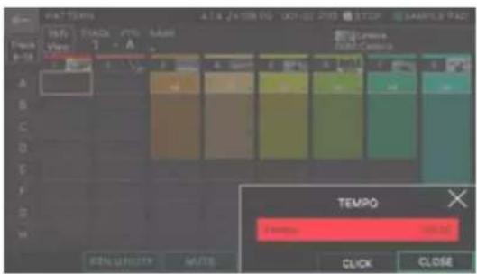 ROLAND FANTOM08 - Appuyez sur le bouton [TEMPO]. - 2