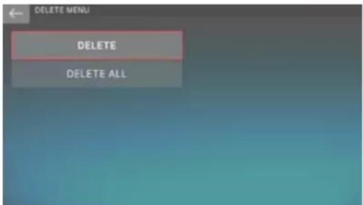 DELETE MENU DELETE DELETE ALL