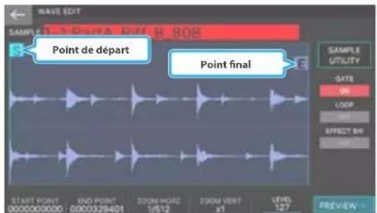 WAVE EDIT SAMPLE 1-2Point A -Rif. B_808 Point de départ Point final SAMPLE UTILITY GATE ON LOOP OFF EFFECT SH START POINT 0000000000 END POINT 0000329401 200M HOURS 1/5/12 200M VERT x1 LEVEL 127 PREVIEW