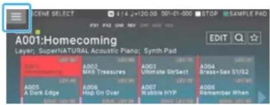 A001:Homecoming Layer: SuperNATURAL Acoustic Piano; Synth Pad A005 A Dark Edge A002 MKS Treasures A003 Ultimate Stricet A004 Brass+Sex 51/52 A006 Hop On Over A007 Robble HYP A008 Remember When