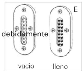 debidamente vacío lleno E