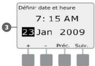 RAIN BIRD ESPLXD - Régler la date et l'heure - 10