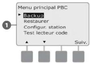 RAIN BIRD ESPLXD - Sauvegarder des programmes dans une cartouche PBC-LXD - 3