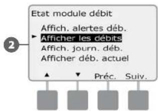 RAIN BIRD ESPLXD - Afficher les débits des stations - 4
