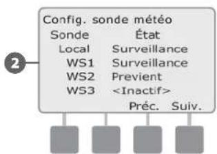 RAIN BIRD ESPLXD - État des sondes météo - 4