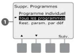 RAIN BIRD ESPLXD - Supprimer tous les programmes - 3