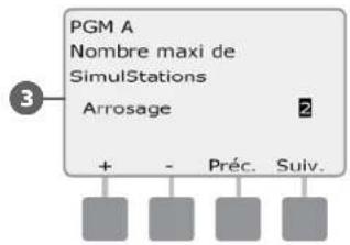 RAIN BIRD ESPLXD - Configurer les SimulStations™ d'un programme - 5