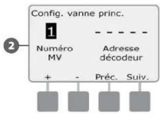 RAIN BIRD ESPLXD - Configuration des vannes principales - 3