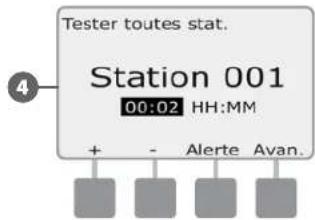 RAIN BIRD ESPLXD - Tester toutes les stations - 7