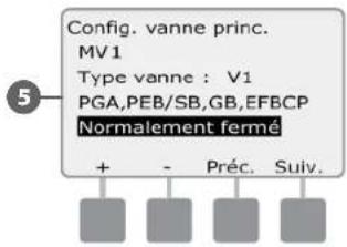 RAIN BIRD ESPLXD - Configuration des vannes principales - 6