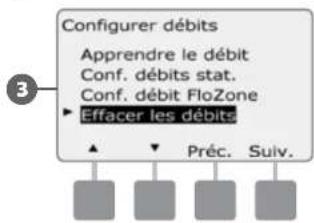 RAIN BIRD ESPLXD - Effacer les débits - 5