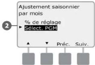 RAIN BIRD ESPLXD - Sélectionner les programmes à ajuster - 4