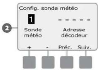 RAIN BIRD ESPLXD - Configurer les sondes météo basées sur les décodeurs - 4