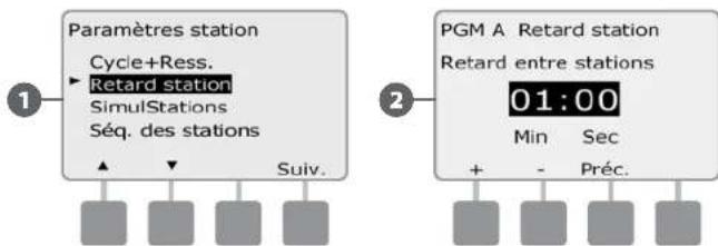 RAIN BIRD ESPLXD - Configuration du délai entre les stations - 4