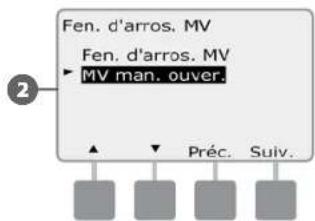 RAIN BIRD ESPLXD - Ouverture manuelle d'une vanne principale (MV) - 4